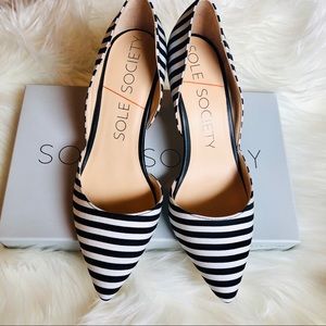 Sole Society Classic Jenn Striped Heels